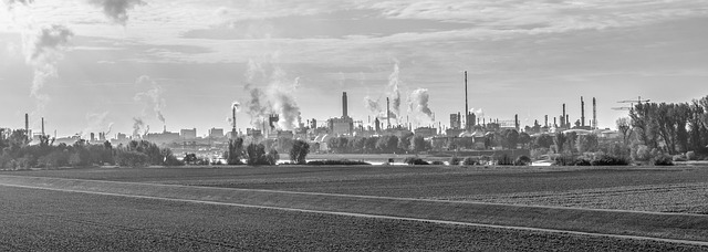 Foto de la contaminación producida por una industria química