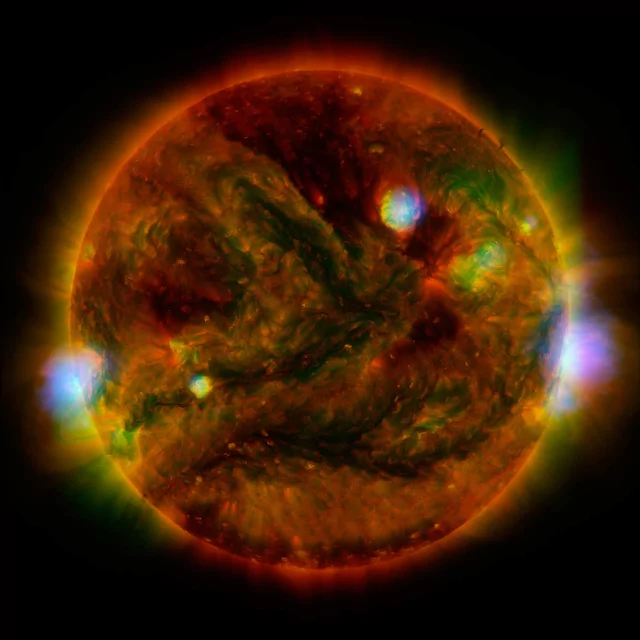 Una foto del Sol tomada por la NASA